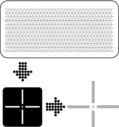 3D polarized visual acuity chart